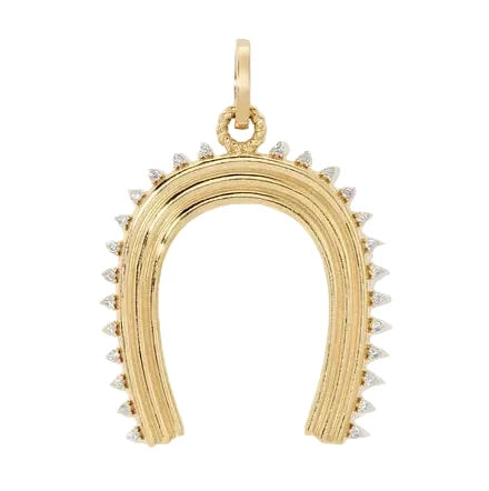Groovy XL Diamond Horseshoe Hinged Charm