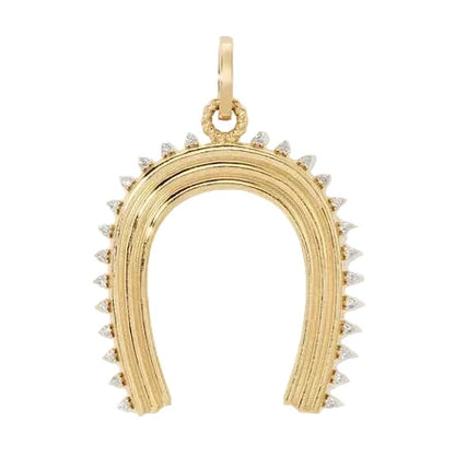 Groovy XL Diamond Horseshoe Hinged Charm