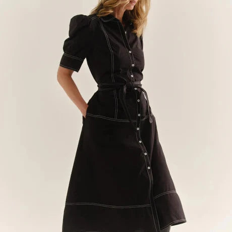 Francesca Midi Dress - Noir