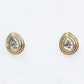 14k Tear Solitaire Studs