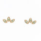 14k Peridot Leaf Crawler Studs