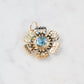 14k Blue Sky Topaz Flower Pendant