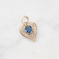 14k Sapphire Heart Pendant