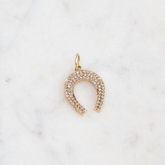 14k Horseshoe Pendant