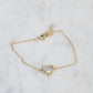 14k MOP Heart Chain Bracelet