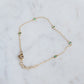 14k Emerald Station Chain Bracelet
