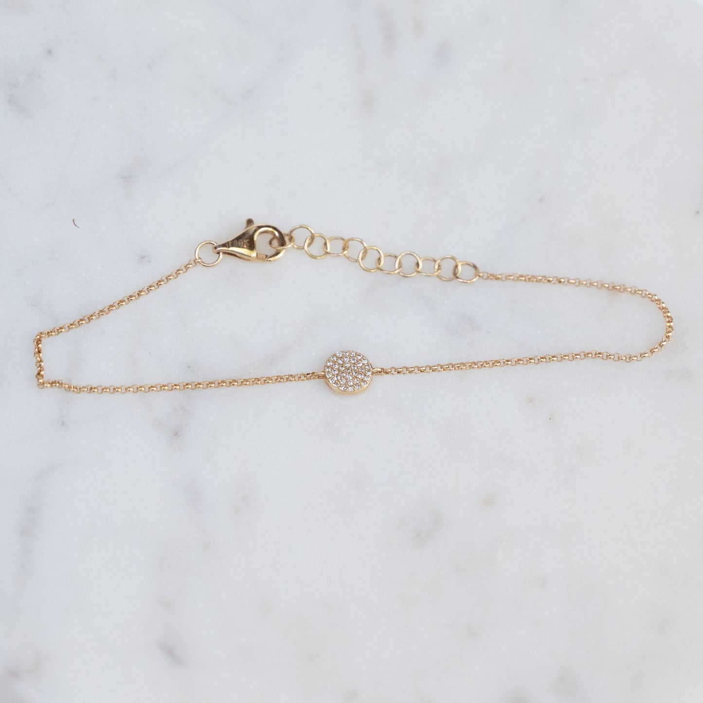 14k Circle Chain Bracelet