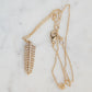 14k Pave Feather Necklace
