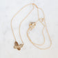 14k Fluted Butterfly Necklace