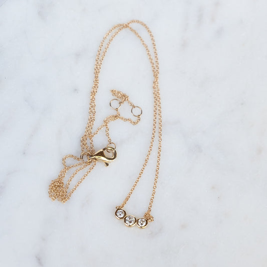14k Past Present Future Necklace