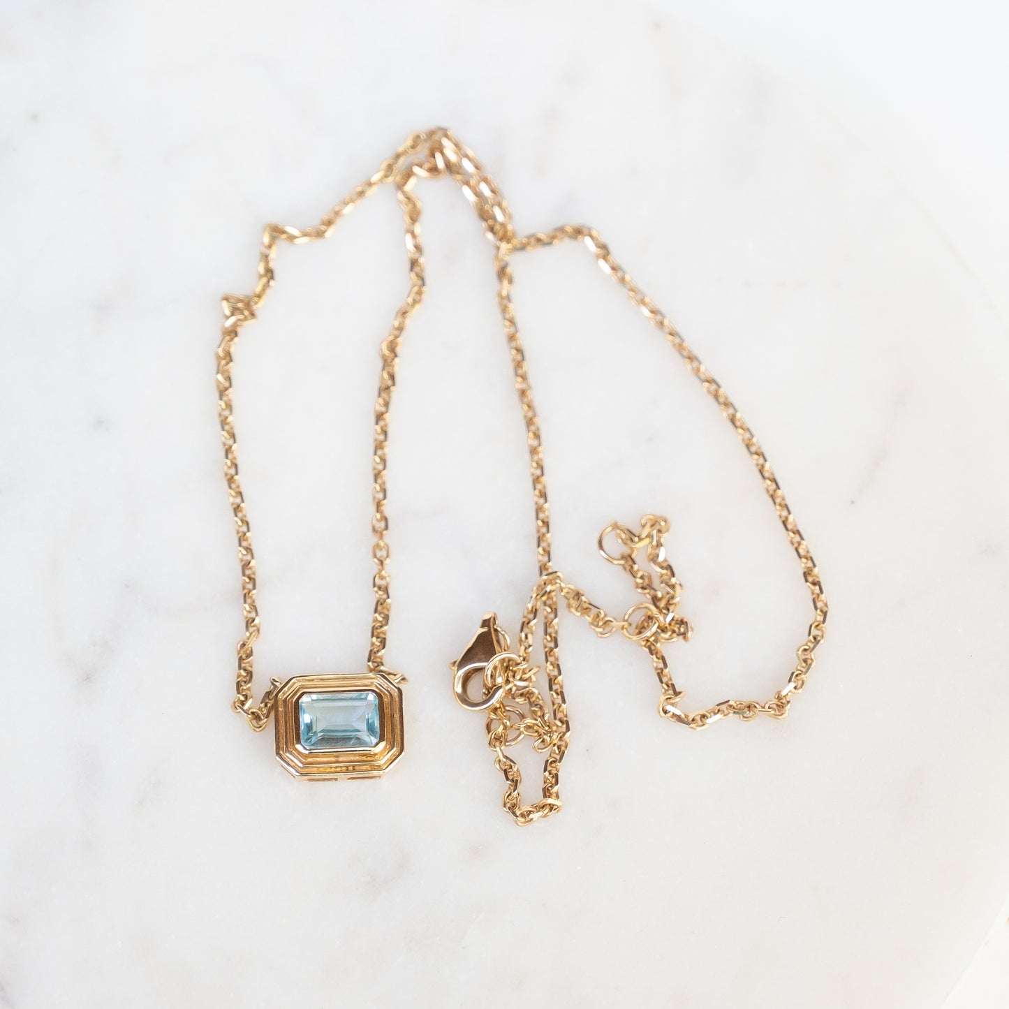 14k Sky Topaz Necklace