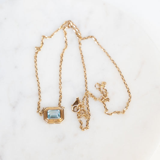 14k Sky Topaz Necklace