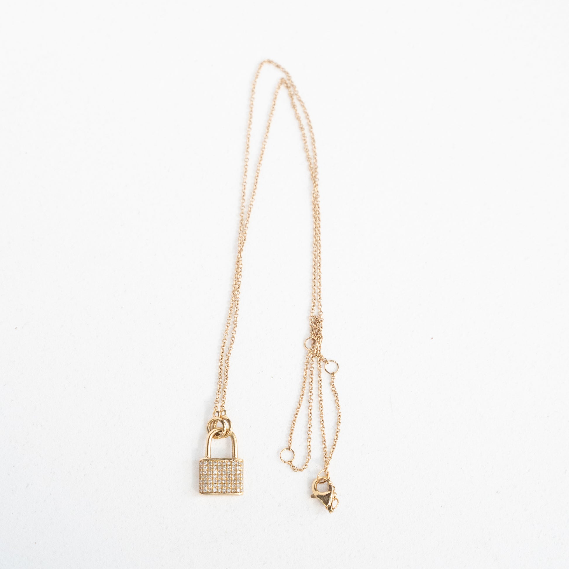 14k Lock Necklace