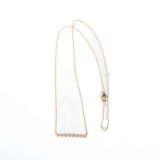 14k Pave Zig Zag Necklace