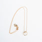 14k Floating Diamond Circle Necklace