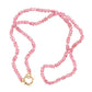 Pink Quartz Chain with 14k Gold Clasp
