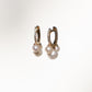 14k Pearl Huggies