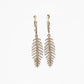 14k Pave Feather Earrings