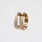 14k Earrings Pave Diamond Small Hoop