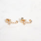 14k Bezel Cross Huggies
