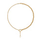 Half & Half Rolo Lariat Necklace