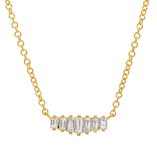 Heartbeat Baguette Necklace