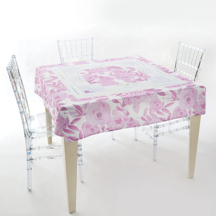 Lavender Lux Instructional Mahjong Tablecloth