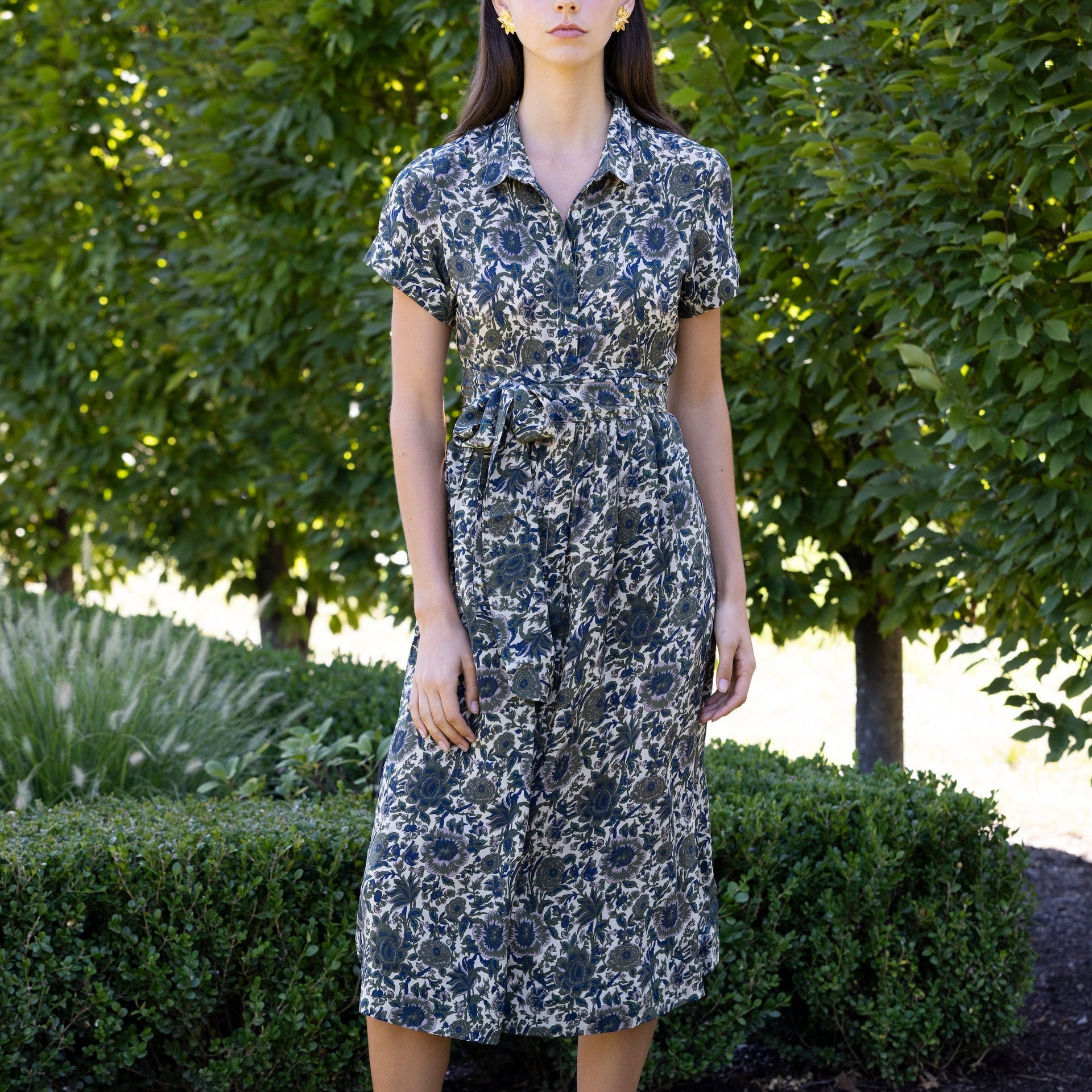 St. Germain Silk Midi Dress