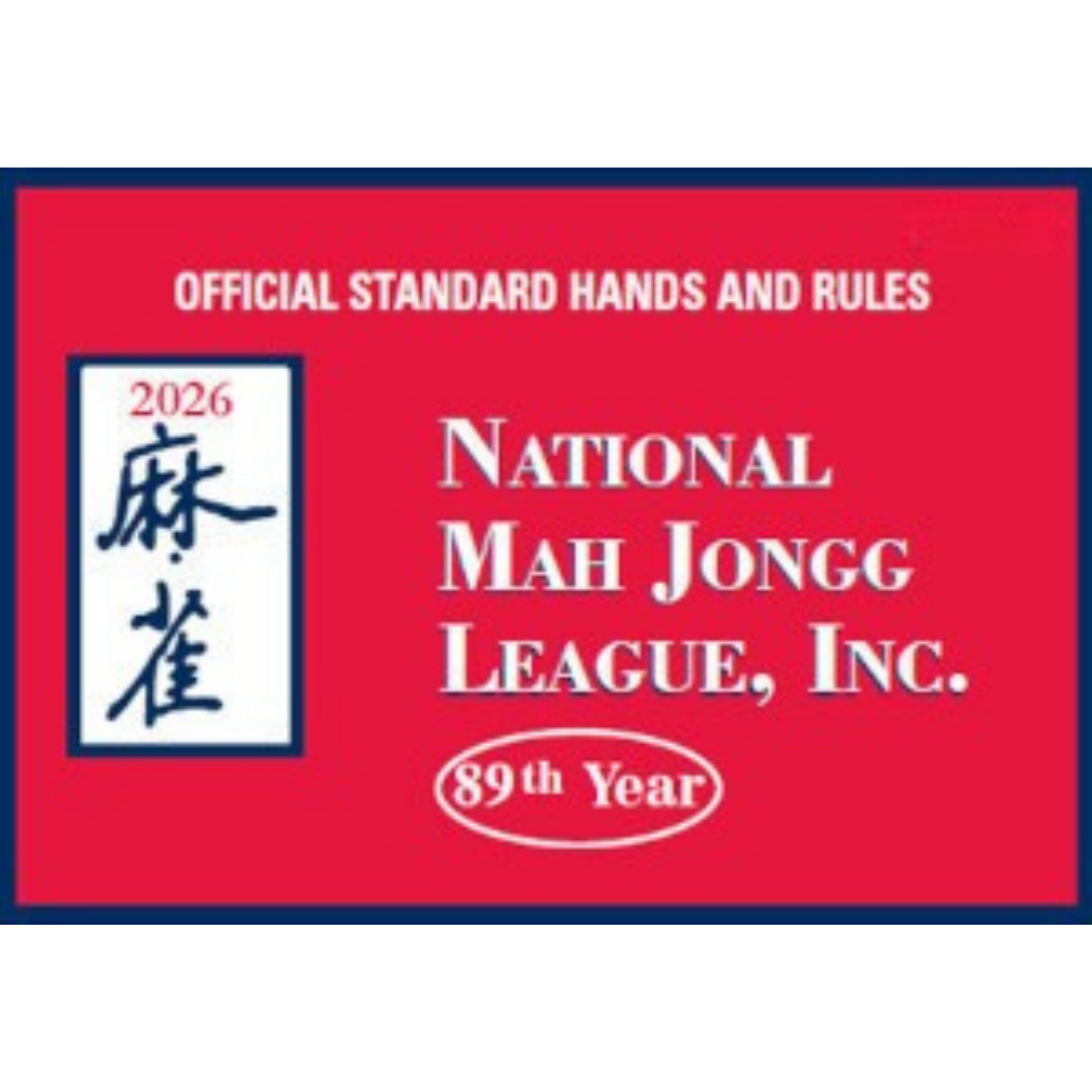 2026 National Mahjong League Official Card - LARGE