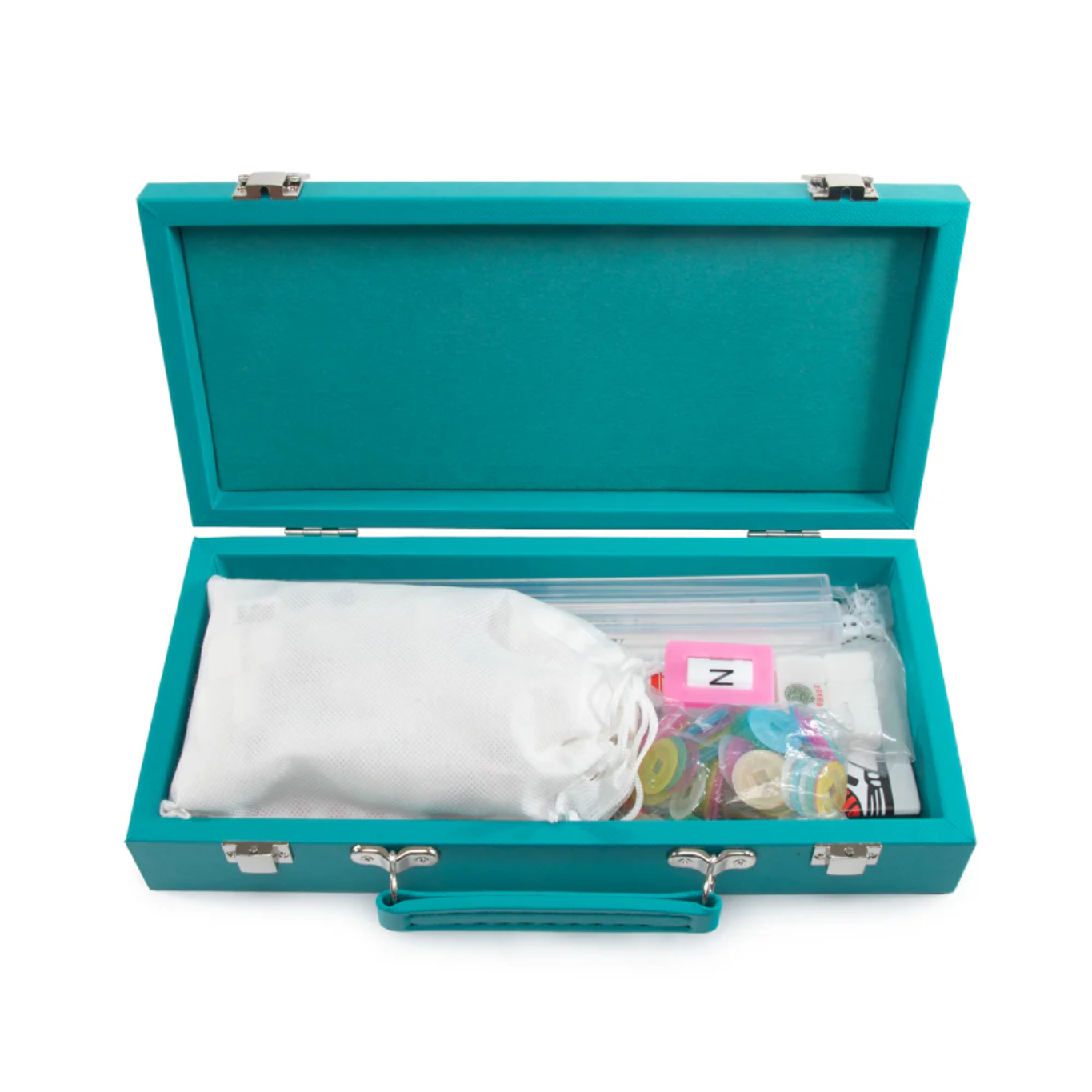 Mini Travel Mahjong Set - Teal