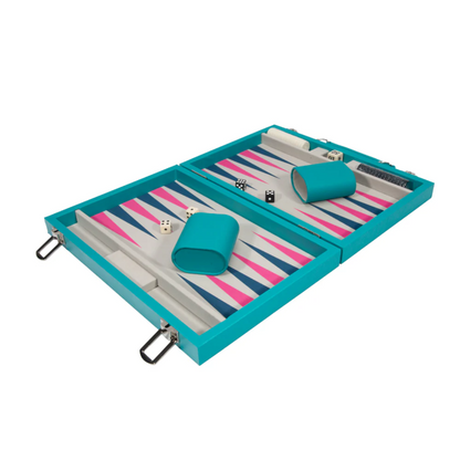 Mini Travel Backgammon - Teal