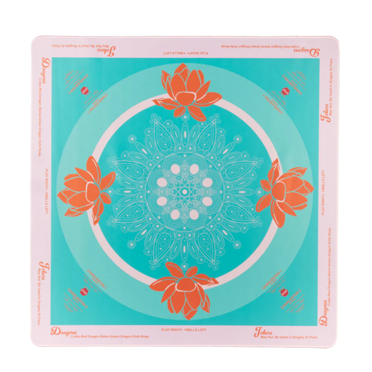 Mini Lotus Mahjong Mat (Teal)