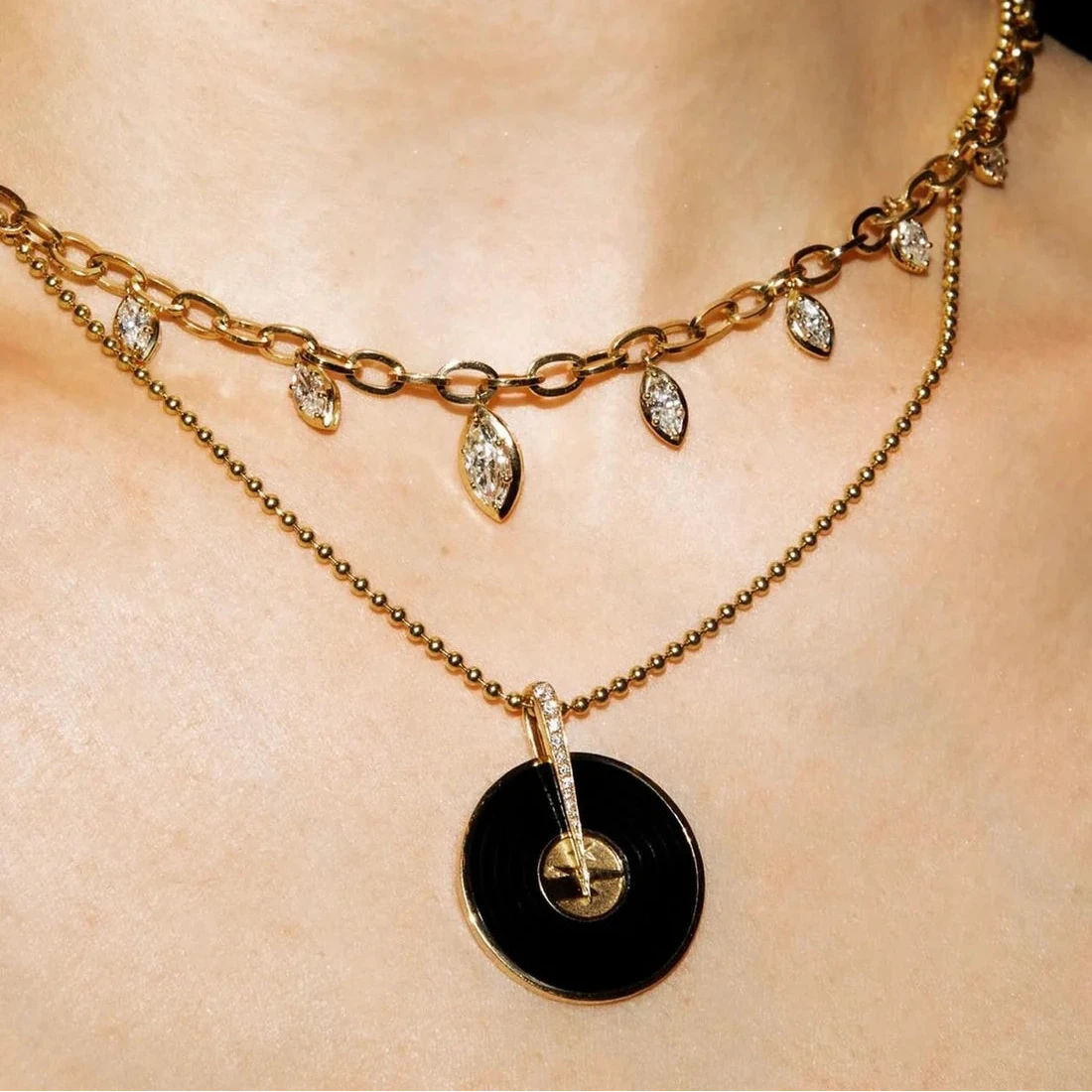 Spinning Record Pendant