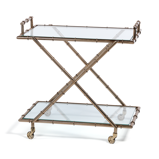 Metal Bamboo Bar Cart