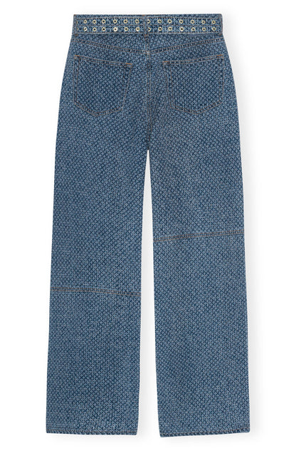 Fluffy Denim Izey Belted Pant