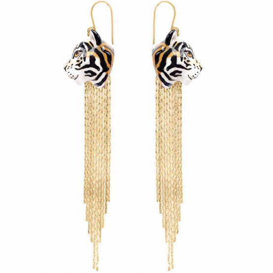 Tiger Fringe Earrings