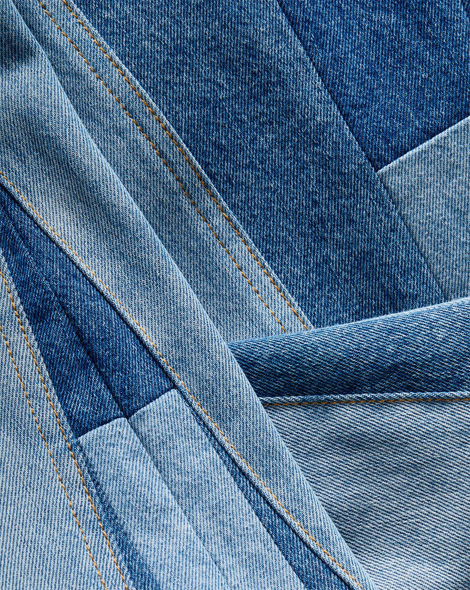 Vicki Patchwork Wide Leg Jean