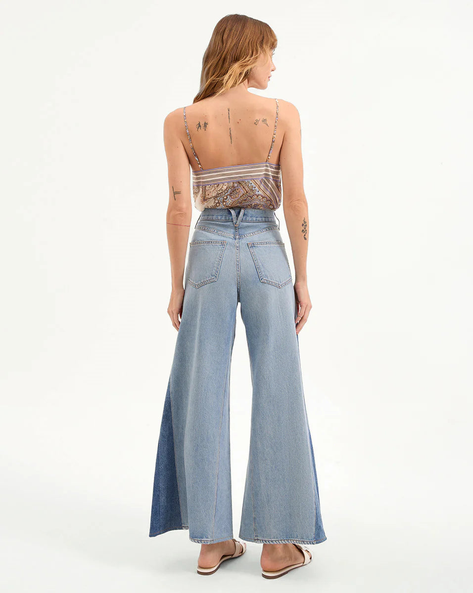 Vicki Patchwork Wide Leg Jean