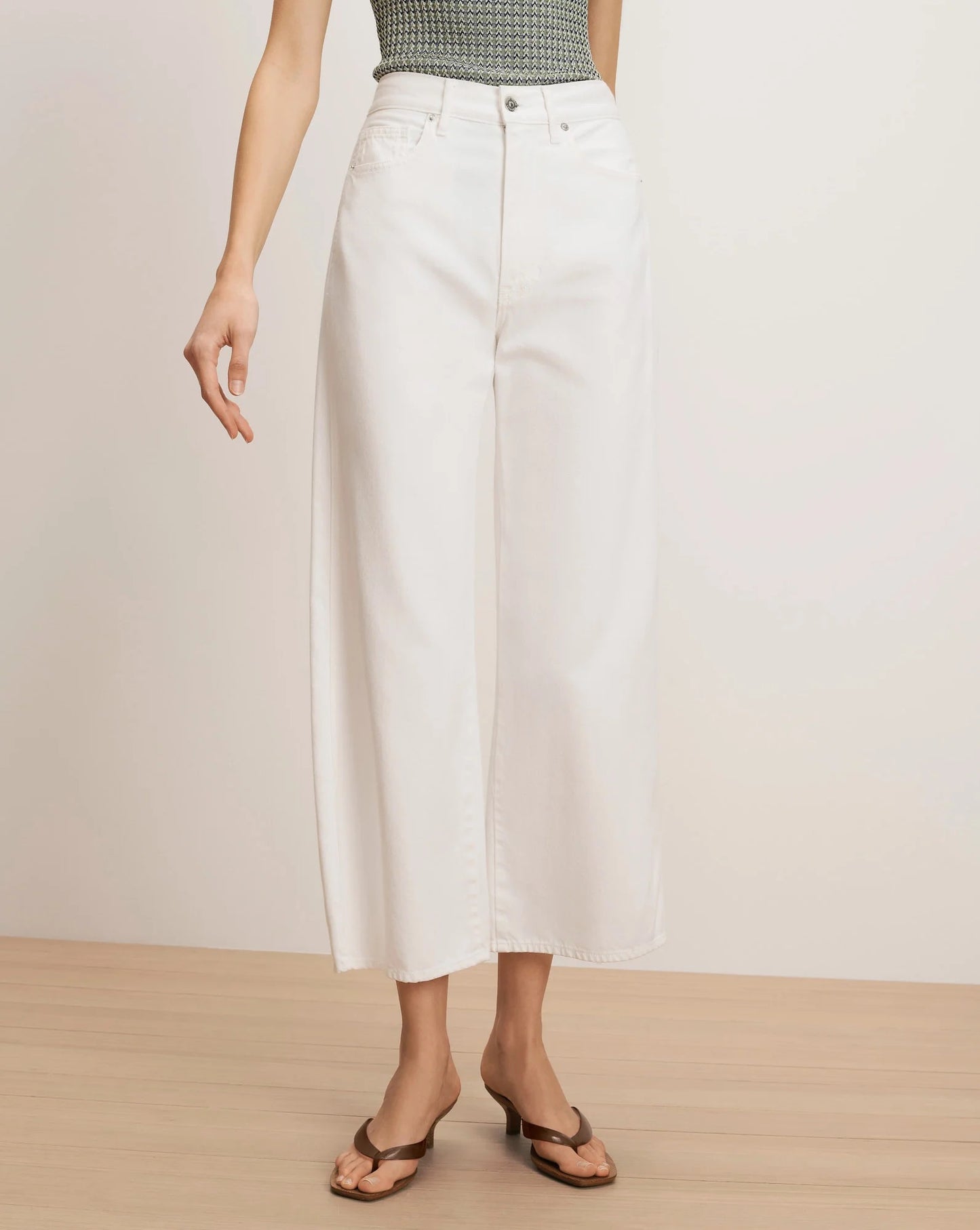 Taylor Cropped High Rise Wide Leg Jean