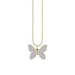 Enamel + Diamond  Butterfly Necklace