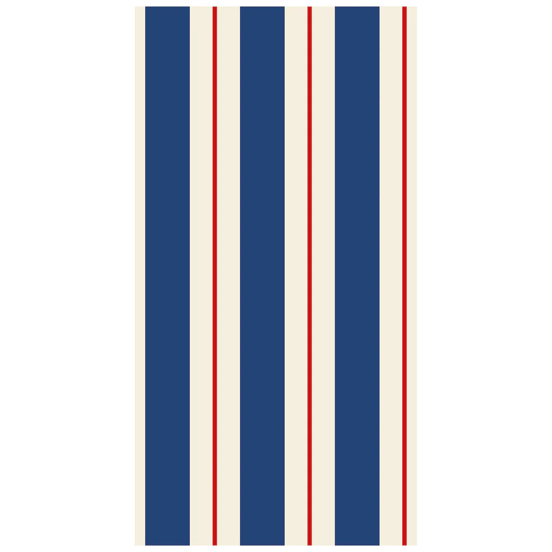Navy & Red Awning Stripe Cocktail Napkin - Pack of 20