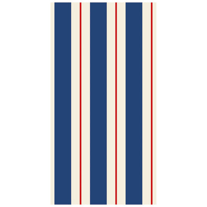 Navy & Red Awning Stripe Cocktail Napkin - Pack of 20