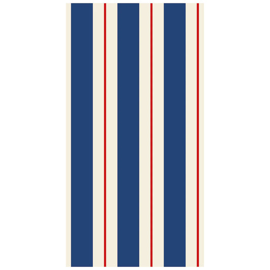 Navy & Red Awning Stripe Cocktail Napkin - Pack of 20