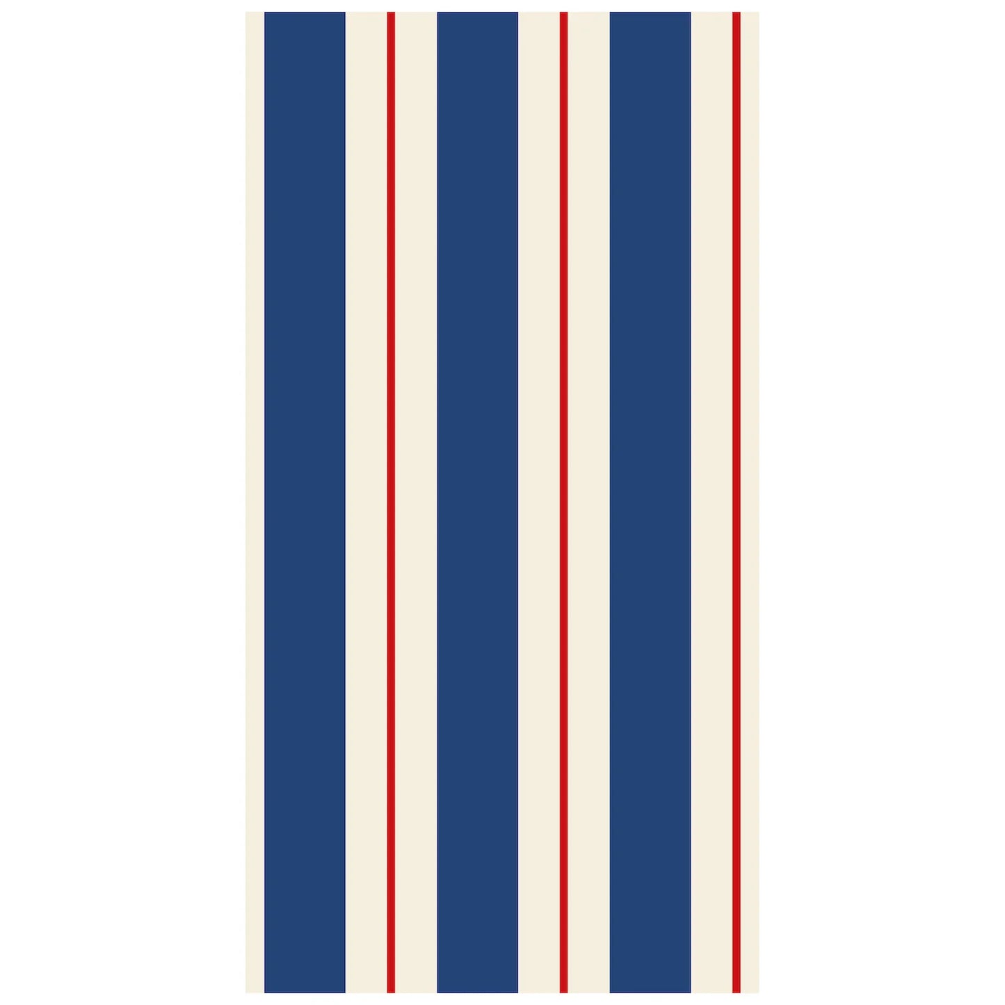 Navy & Red Awning Stripe Guest Napkin - Pack of 16