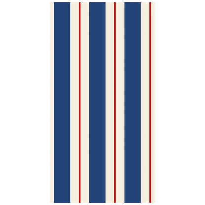 Navy & Red Awning Stripe Guest Napkin - Pack of 16
