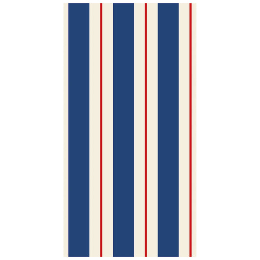 Navy & Red Awning Stripe Guest Napkin - Pack of 16