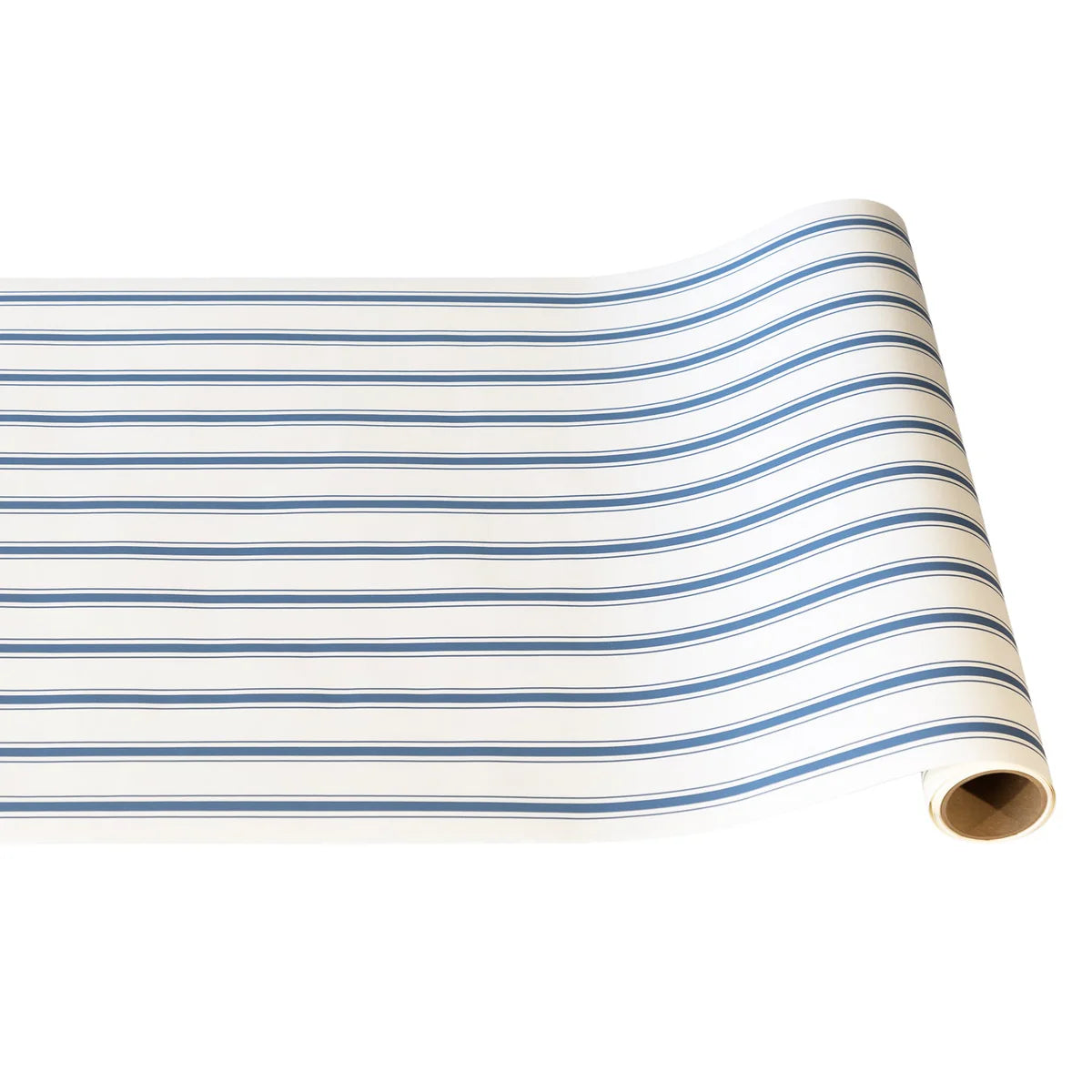 Cornflower Blue Linen Stripe Runner -  20" x 25'