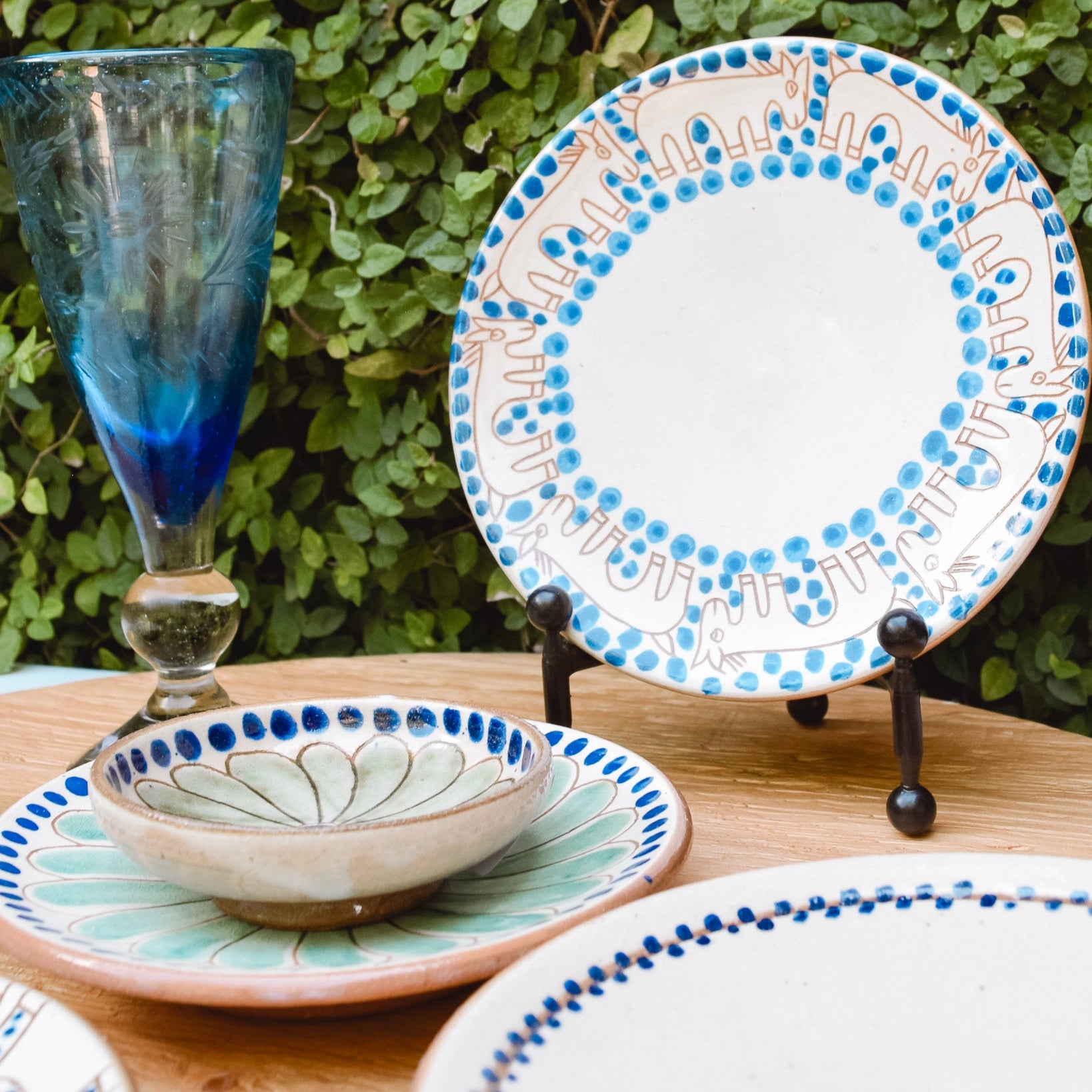 Dotted Donkey Ceramic Plate