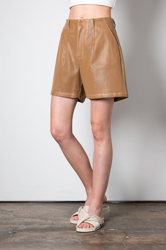 Vesta Leather Shorts