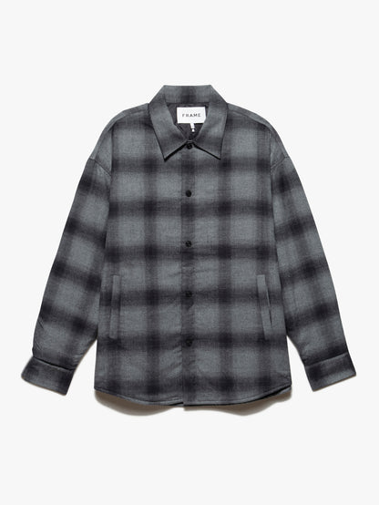 Light Weight Padded Plaid Overshirt